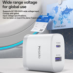 Yesido PD35W Type-C, USB Fast Charger Kit with Type-C to Type-C Cable, US Plug, EU Plug, UK Plug