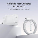 Yesido YC153 PD35W USB-C / Type-C Single Port Fast Charger Set with Type-C to Type-C Cable, YC153