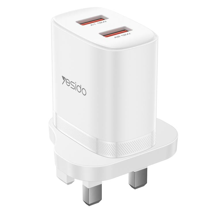 Yesido YC150 12W 2.4A USB Dual Ports Charger Set with 1m USB to Type-C Data Cable, YC150
