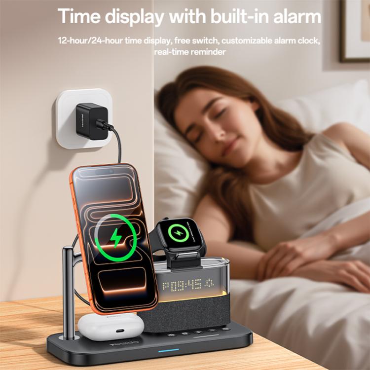 Yesido DS37 25W 6-in-1 Multi-Functional Magnetic Wireless Charging Station, DS37