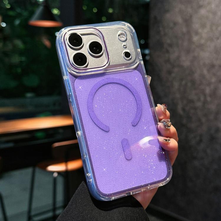 Crystal Shimmer Acrylic Magnetic Phone Case, For iPhone 17 Pro Max, For iPhone 17 Pro