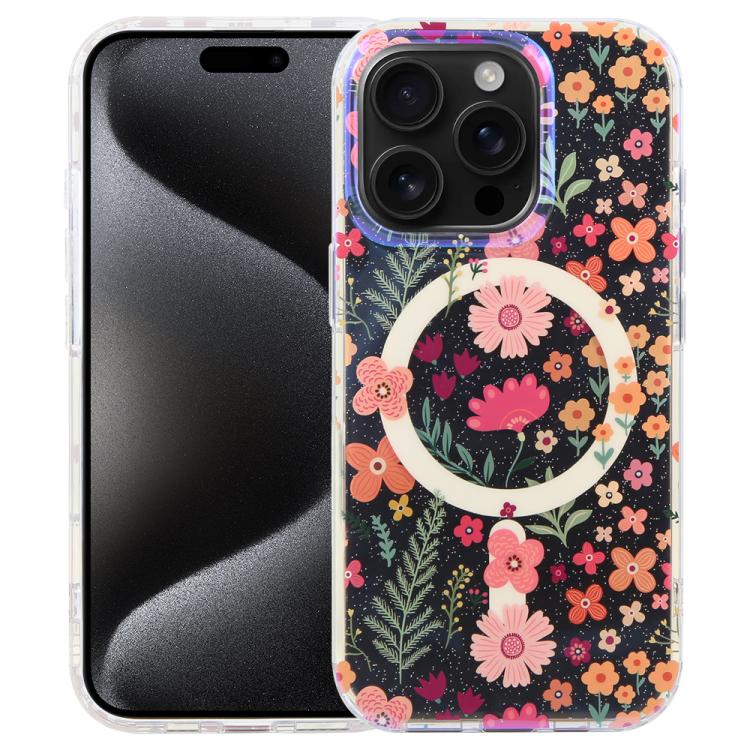 IMD Blue Light Jungle Series Magnetic Phone Case, For iPhone 16, For iPhone 15 Pro Max, For iPhone 15 Pro, For iPhone 15 Plus / 14 Plus, For iPhone 15, For iPhone 14 / 13, For iPhone 14 Pro, For iPhone 14 Pro Max