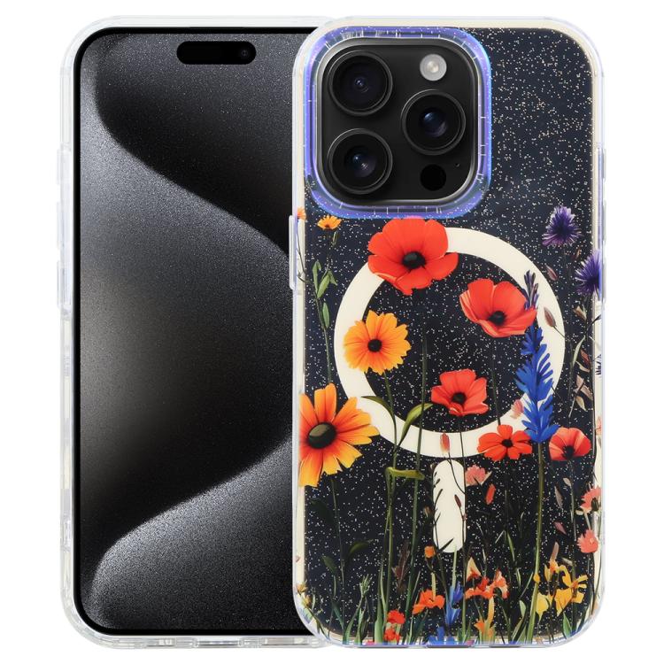 IMD Blue Light Jungle Series Magnetic Phone Case, For iPhone 16, For iPhone 15 Pro Max, For iPhone 15 Pro, For iPhone 15 Plus / 14 Plus, For iPhone 15, For iPhone 14 / 13, For iPhone 14 Pro, For iPhone 14 Pro Max