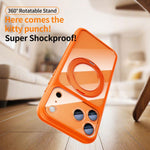 Precision Hole Skin-Feel Magnetic Holder Phone Case with AI Shutter Button, For iPhone 17 Pro Max, For iPhone 17 Pro