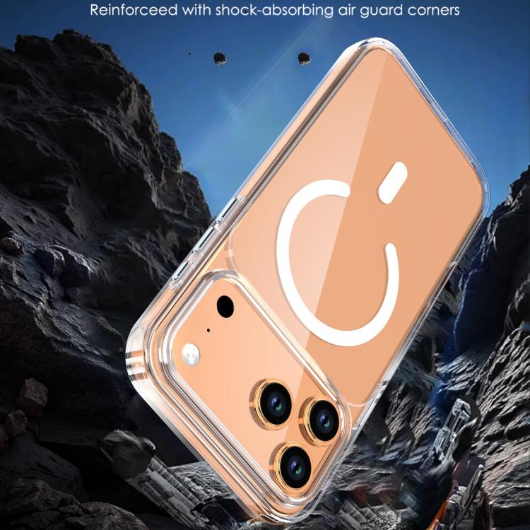 Crystal Transparent Magnetic Phone Case, For iPhone 17 Pro Max, For iPhone 17 Pro