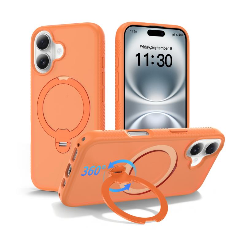 Magnetic 360 Rotating Stand Airbag Shockproof Phone Case, For iPhone 16e / 17e, For iPhone 17 Pro Max, For iPhone 17 Pro, For iPhone 17, For iPhone Air, For iPhone 16 Pro Max, For iPhone 16