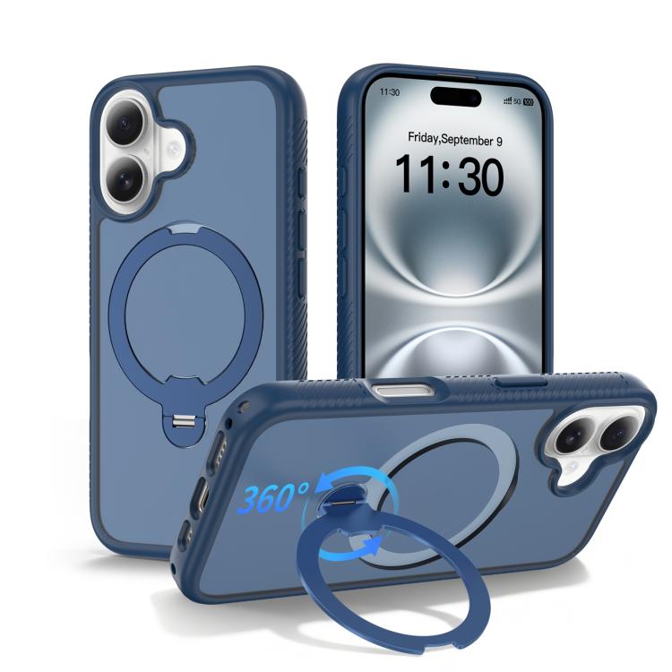 Magnetic 360 Rotating Stand Airbag Shockproof Phone Case, For iPhone 16e / 17e, For iPhone 17 Pro Max, For iPhone 17 Pro, For iPhone 17, For iPhone Air, For iPhone 16 Pro Max, For iPhone 16