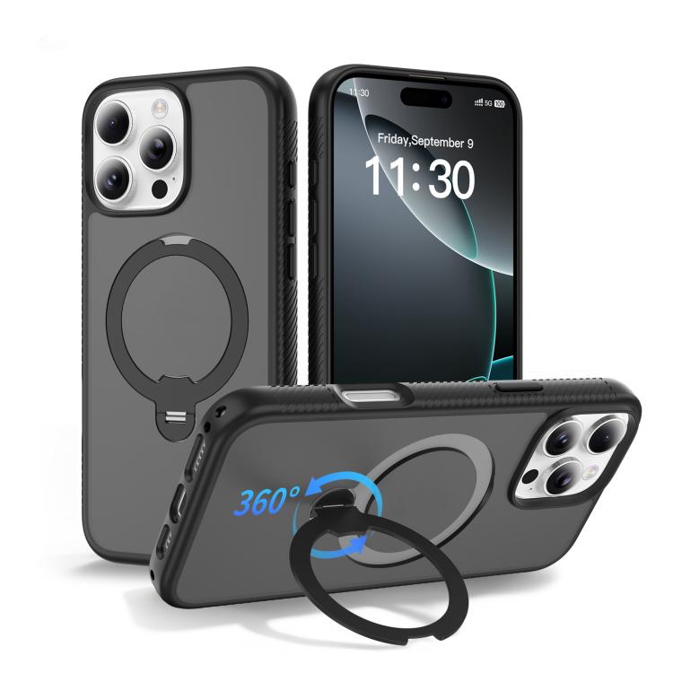 Magnetic 360 Rotating Stand Airbag Shockproof Phone Case, For iPhone 16e / 17e, For iPhone 17 Pro Max, For iPhone 17 Pro, For iPhone 17, For iPhone Air, For iPhone 16 Pro Max, For iPhone 16