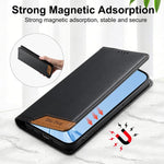 Dierfeng Splicing Strong Magnetic RFID Vegan Leather Phone Case, For iPhone 16, For iPhone 15 Pro Max, For iPhone 15 Pro, For iPhone 15 Plus, For iPhone 15, For iPhone 14 Plus, For iPhone 14 / 13, For iPhone 14 Pro