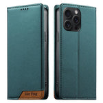 Dierfeng Splicing Strong Magnetic RFID Vegan Leather Phone Case, For iPhone 16, For iPhone 15 Pro Max, For iPhone 15 Pro, For iPhone 15 Plus, For iPhone 15, For iPhone 14 Plus, For iPhone 14 / 13, For iPhone 14 Pro