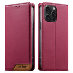 Dierfeng Splicing Strong Magnetic RFID Vegan Leather Phone Case, For iPhone 16, For iPhone 15 Pro Max, For iPhone 15 Pro, For iPhone 15 Plus, For iPhone 15, For iPhone 14 Plus, For iPhone 14 / 13, For iPhone 14 Pro