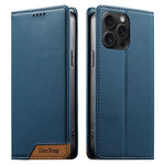 Dierfeng Splicing Strong Magnetic RFID Vegan Leather Phone Case, For iPhone 16, For iPhone 15 Pro Max, For iPhone 15 Pro, For iPhone 15 Plus, For iPhone 15, For iPhone 14 Plus, For iPhone 14 / 13, For iPhone 14 Pro