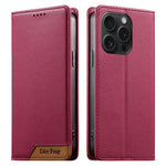 Dierfeng Splicing Strong Magnetic RFID Vegan Leather Phone Case, For iPhone 16, For iPhone 15 Pro Max, For iPhone 15 Pro, For iPhone 15 Plus, For iPhone 15, For iPhone 14 Plus, For iPhone 14 / 13, For iPhone 14 Pro