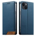 Dierfeng Splicing Strong Magnetic RFID Vegan Leather Phone Case, For iPhone 16, For iPhone 15 Pro Max, For iPhone 15 Pro, For iPhone 15 Plus, For iPhone 15, For iPhone 14 Plus, For iPhone 14 / 13, For iPhone 14 Pro