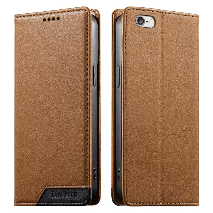 Dierfeng Splicing Strong Magnetic RFID Vegan Leather Phone Case, For iPhone 14 Pro Max, For iPhone SE 2022 / SE 2020 / 8 / 7, For iPhone 13 Pro Max, For iPhone 13 Pro, For iPhone 13 mini, For iPhone 12 / 12 Pro, For iPhone 12 Pro Max, For iPhone 12 mini