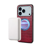 Denior A09 Crocodile Texture PU Vegan Leather Magnetic Phone Case, For iPhone 17 Pro Max, For iPhone 17 Pro