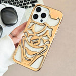 Electroplated Hollow Out Clown Heat Dissipation TPU Phone Case, For iPhone 15 Pro Max, For iPhone 15 Pro, For iPhone 15, For iPhone 14, For iPhone 14 Pro, For iPhone 14 Pro Max