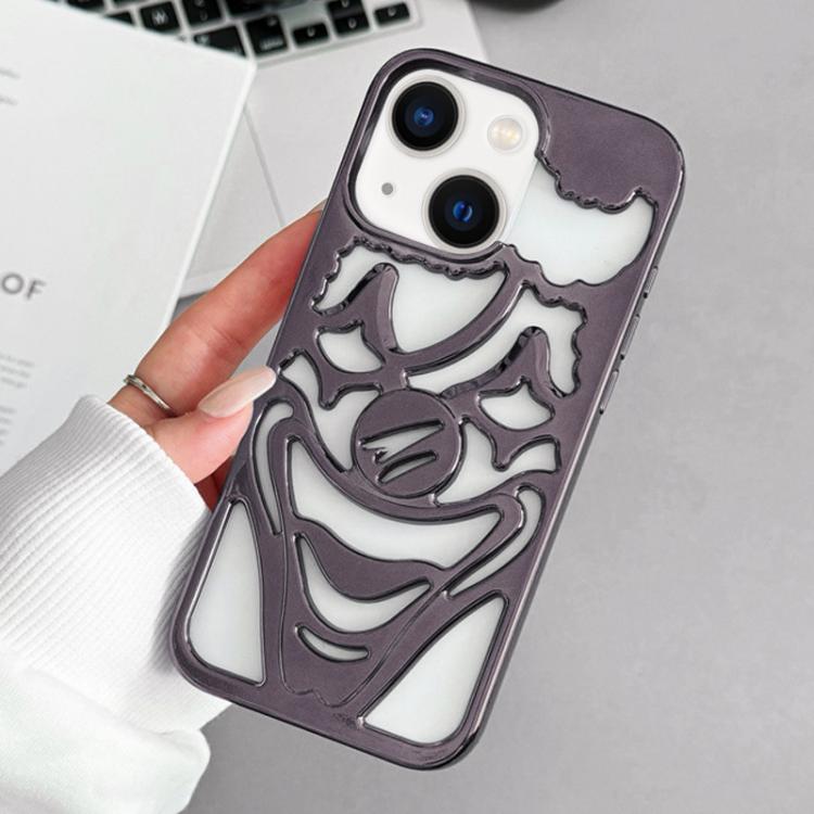 Electroplated Hollow Out Clown Heat Dissipation TPU Phone Case, For iPhone 15 Pro Max, For iPhone 15 Pro, For iPhone 15, For iPhone 14, For iPhone 14 Pro, For iPhone 14 Pro Max