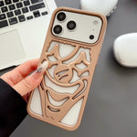Oil Spraying Hollow Out Clown Heat Dissipation TPU Phone Case, For iPhone 17 Pro Max, For iPhone 17 Pro, For iPhone 17, For iPhone 16 Pro Max, For iPhone 16 Pro, For iPhone 16