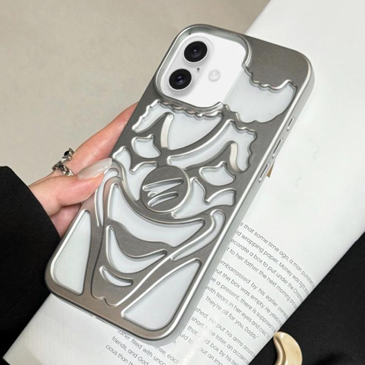 Oil Spraying Hollow Out Clown Heat Dissipation TPU Phone Case, For iPhone 17 Pro Max, For iPhone 17 Pro, For iPhone 17, For iPhone 16 Pro Max, For iPhone 16 Pro, For iPhone 16