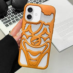 Oil Spraying Hollow Out Clown Heat Dissipation TPU Phone Case, For iPhone 17 Pro Max, For iPhone 17 Pro, For iPhone 17, For iPhone 16 Pro Max, For iPhone 16 Pro, For iPhone 16