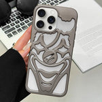 Oil Spraying Hollow Out Clown Heat Dissipation TPU Phone Case, For iPhone 15 Pro Max, For iPhone 15 Pro, For iPhone 15, For iPhone 14, For iPhone 14 Pro, For iPhone 14 Pro Max