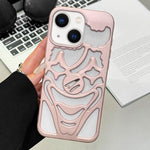 Oil Spraying Hollow Out Clown Heat Dissipation TPU Phone Case, For iPhone 15 Pro Max, For iPhone 15 Pro, For iPhone 15, For iPhone 14, For iPhone 14 Pro, For iPhone 14 Pro Max