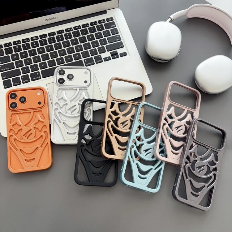 Oil Spraying Hollow Out Clown Heat Dissipation TPU Phone Case, For iPhone 15 Pro Max, For iPhone 15 Pro, For iPhone 15, For iPhone 14, For iPhone 14 Pro, For iPhone 14 Pro Max