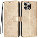 Sunflower Embossed Vegan Leather Phone Case with Small Black Rope, For iPhone 14, For iPhone 14 Pro, For iPhone 14 Pro Max, For iPhone 13 Pro Max, For iPhone 13 Pro, For iPhone 13, For iPhone 12 / 12 Pro, For iPhone 12 Pro Max