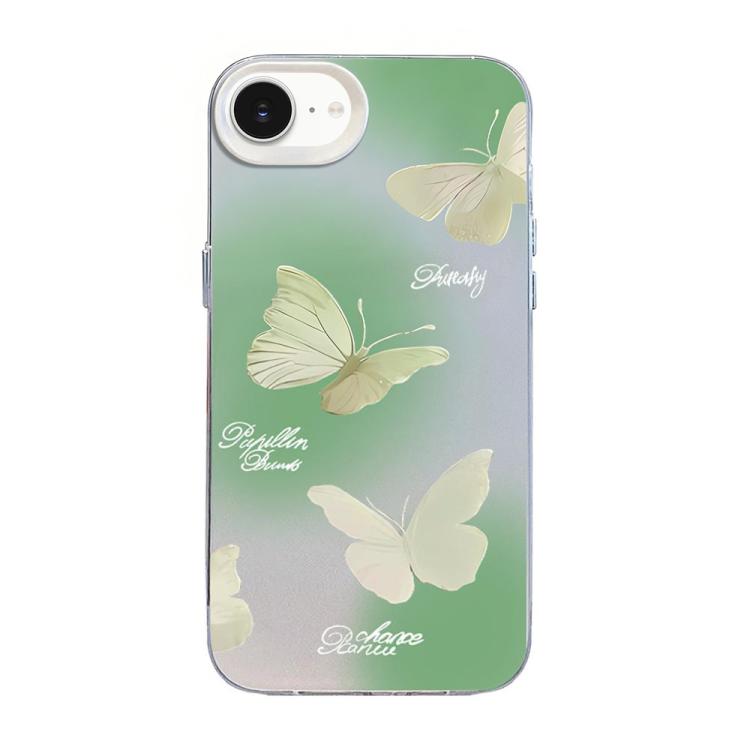 Butterfly Pattern Silver Plating PC Hybrid TPU Phone Case, For iPhone 17e / 16e, For iPhone 17 Pro Max, For iPhone 17 Pro, For iPhone 17, For iPhone Air, For iPhone 16 Pro Max