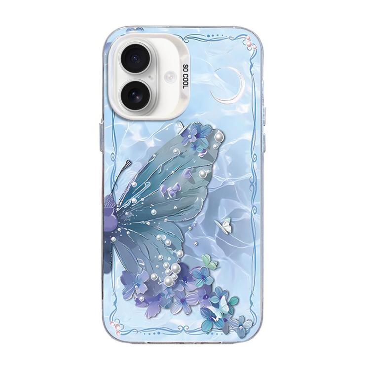 Butterfly Pattern Silver Plating PC Hybrid TPU Phone Case, For iPhone 17e / 16e, For iPhone 17 Pro Max, For iPhone 17 Pro, For iPhone 17, For iPhone Air, For iPhone 16 Pro Max