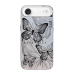 Butterfly Pattern Silver Plating PC Hybrid TPU Phone Case, For iPhone 17e / 16e, For iPhone 17 Pro Max, For iPhone 17 Pro, For iPhone 17, For iPhone Air, For iPhone 16 Pro Max