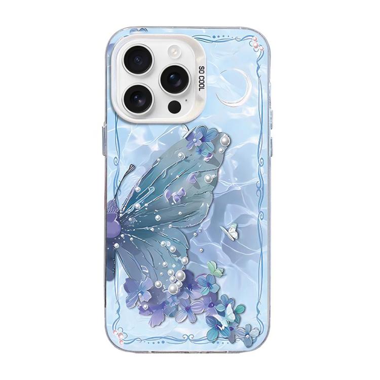 Butterfly Pattern Silver Plating PC Hybrid TPU Phone Case, For iPhone 17e / 16e, For iPhone 17 Pro Max, For iPhone 17 Pro, For iPhone 17, For iPhone Air, For iPhone 16 Pro Max