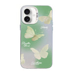 Butterfly Pattern Silver Plating PC Hybrid TPU Phone Case, For iPhone 16 Pro, For iPhone 16 Plus, For iPhone 16, For iPhone 15 Pro Max, For iPhone 15 Pro, For iPhone 15 Plus