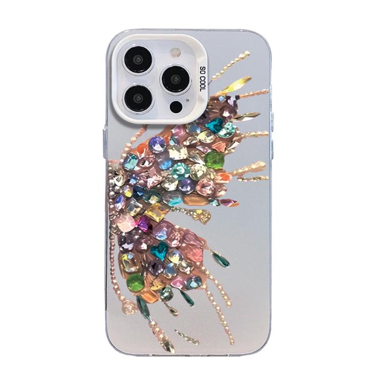 Butterfly Pattern Silver Plating PC Hybrid TPU Phone Case, For iPhone 16 Pro, For iPhone 16 Plus, For iPhone 16, For iPhone 15 Pro Max, For iPhone 15 Pro, For iPhone 15 Plus
