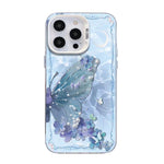 Butterfly Pattern Silver Plating PC Hybrid TPU Phone Case, For iPhone 13 Pro Max, For iPhone 13 Pro, For iPhone 13, For iPhone 13 mini, For iPhone 12 Pro Max, For iPhone 12 Pro