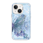 Butterfly Pattern Silver Plating PC Hybrid TPU Phone Case, For iPhone 13 Pro Max, For iPhone 13 Pro, For iPhone 13, For iPhone 13 mini, For iPhone 12 Pro Max, For iPhone 12 Pro
