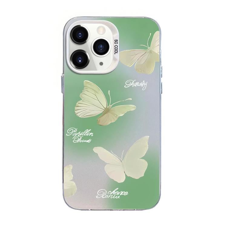 Butterfly Pattern Silver Plating PC Hybrid TPU Phone Case, For iPhone 12 mini, For iPhone 11 Pro Max, For iPhone 11, For iPhone 11 Pro, For iPhone XS / X, For iPhone XR