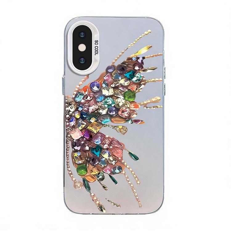 Butterfly Pattern Silver Plating PC Hybrid TPU Phone Case, For iPhone 12 mini, For iPhone 11 Pro Max, For iPhone 11, For iPhone 11 Pro, For iPhone XS / X, For iPhone XR