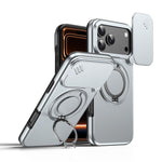 Camera Sliding Shield Magnetic Rotation Holder Phone Case, For iPhone 17 Pro Max, For iPhone 17 Pro, For iPhone 17, For iPhone Air, For iPhone 16 Pro Max, For iPhone 16 Pro