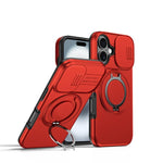Camera Sliding Shield Magnetic Rotation Holder Phone Case, For iPhone 17 Pro Max, For iPhone 17 Pro, For iPhone 17, For iPhone Air, For iPhone 16 Pro Max, For iPhone 16 Pro