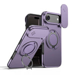 Camera Sliding Shield Magnetic Rotation Holder Phone Case, For iPhone 17 Pro Max, For iPhone 17 Pro, For iPhone 17, For iPhone Air, For iPhone 16 Pro Max, For iPhone 16 Pro
