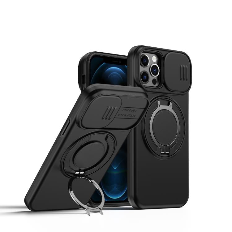 Camera Sliding Shield Magnetic Rotation Holder Phone Case, For iPhone 14 / 13, For iPhone 14 Pro, For iPhone 14 Pro Max, For iPhone 13 Pro Max / 12 Pro Max, For iPhone 13 Pro, For iPhone 12 / 12 Pro