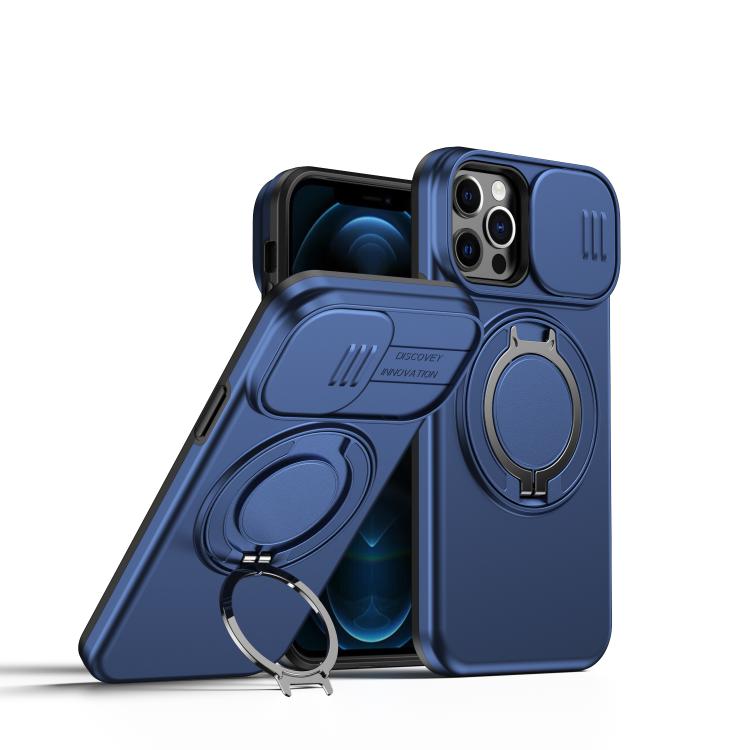 Camera Sliding Shield Magnetic Rotation Holder Phone Case, For iPhone 14 / 13, For iPhone 14 Pro, For iPhone 14 Pro Max, For iPhone 13 Pro Max / 12 Pro Max, For iPhone 13 Pro, For iPhone 12 / 12 Pro