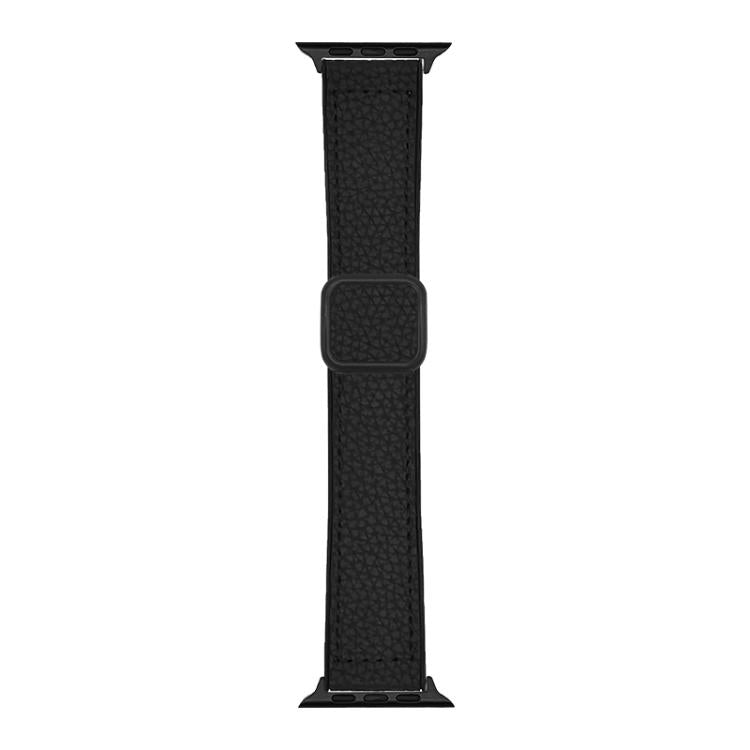 xDfind Litchi Texture Vegan Leather Magnetic Buckle Watch Band, For Apple Watch 42 / 44 / 45 / 46 / 49mm, For Apple Watch 38 / 40 / 41 / S11 42mm