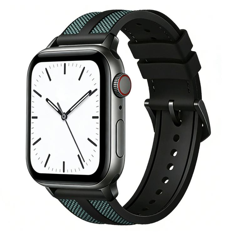 xDfind Flame Hybrid Nylon Braid Silicone Watch Band, For Apple Watch 42 / 44 / 45 / 46 / 49mm, For Apple Watch 38 / 40 / 41 / S11 42mm