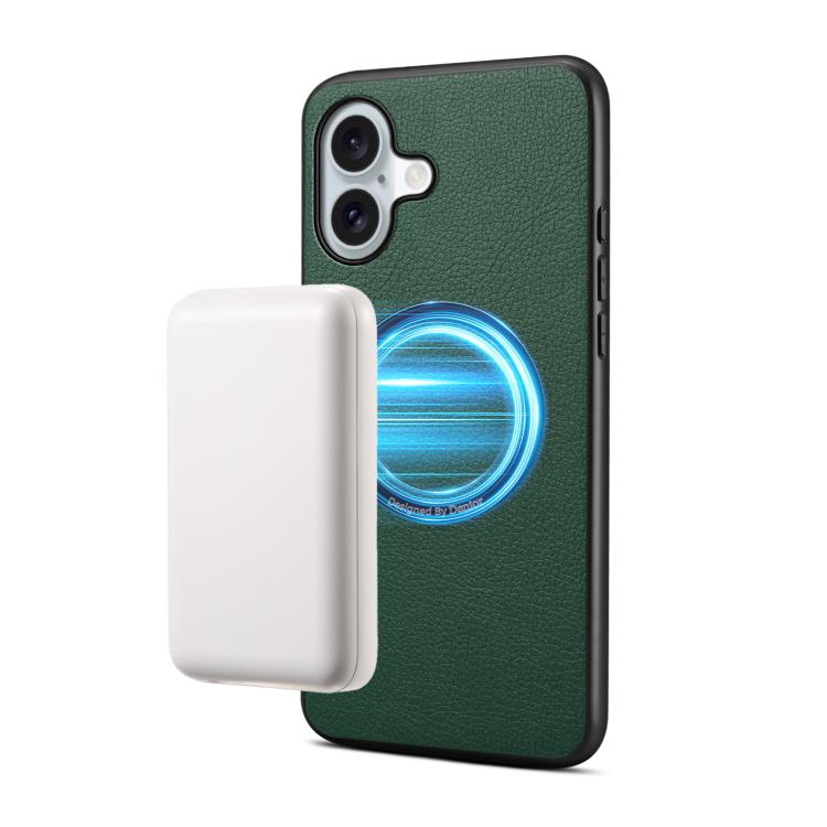 Denior A08 PU Vegan Leather Calfskin Texture Magnetic Phone Case, For iPhone 17 Pro Max, For iPhone 17 Pro, For iPhone 17, For iPhone Air