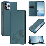 Strong Magnetic Dual Butterfly RFID Vegan Leather Phone Case, For iPhone 12 Pro Max, For iPhone 11 Pro Max, For iPhone 11, For iPhone 11 Pro