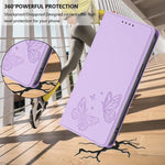 Strong Magnetic Dual Butterfly RFID Vegan Leather Phone Case, For iPhone 16, For iPhone 15 Pro Max, For iPhone 15 Pro, For iPhone 15 Plus