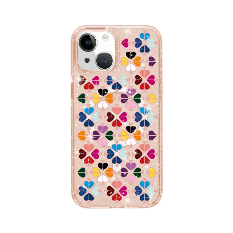Glittering Crystal Red Heart Pattern Magnetic Phone Case, For iPhone 15, For iPhone 14 Plus, For iPhone 14, For iPhone 14 Pro, For iPhone 14 Pro Max, For iPhone 13 Pro Max, For iPhone 13 Pro, For iPhone 13